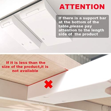 YOOUSOO 2 Pack Under Desk Drawer Organizer, Slide Out Drawer Attachment, Plastic Desk Accessories & Workspace Organizers, Hidden Desktop Pen Holder for Desk Self-Adhesive