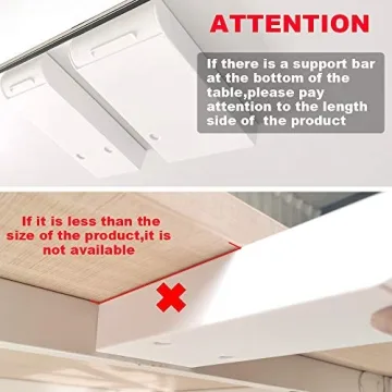 YOOUSOO 2 Pack Under Desk Drawer Organizer, Slide Out Drawer Attachment, Plastic Desk Accessories & Workspace Organizers, Hidden Desktop Pen Holder for Desk Self-Adhesive