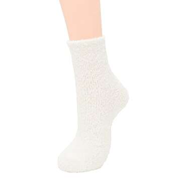 Zando Fuzzy Socks for Women - Cozy & Cute Slipper Socks for Winter