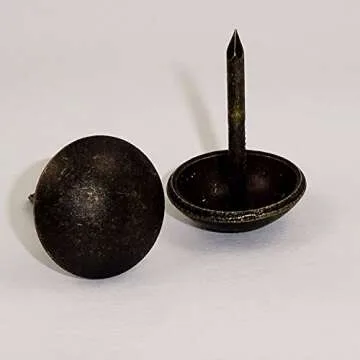 Decotacks Heavy Duty Upholstery Tacks in Dark Brass Finish