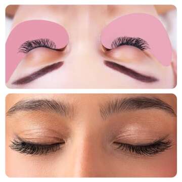 WLLHYF Reusable Eye Pads Beauty Silicone Under Eye Patches Lower Lash Isolation Pads Soft Lash Lift Cover Eyelash Extension Patch for Sensitive Skin During Eyelash Perm Lamination (Pink)