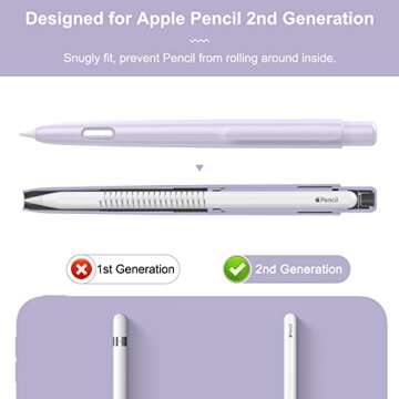 MoKo Holder Case Compatible with Apple Pencil 2nd Generation, Retractable Protective Apple Pencil Co...