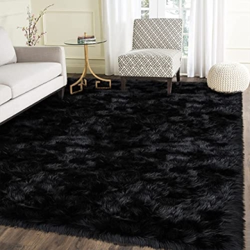 Latepis Shag Rug - 6x9 Fluffy Faux Fur Luxury Decor