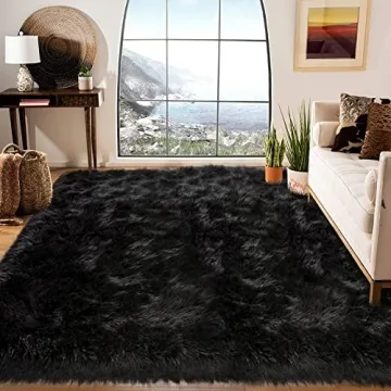 Latepis Shag Rug 6x9 Fluffy Faux Fur for Luxury Decor