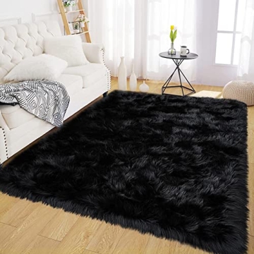 Latepis Shag Rug 6x9 Fluffy Faux Fur for Luxury Decor