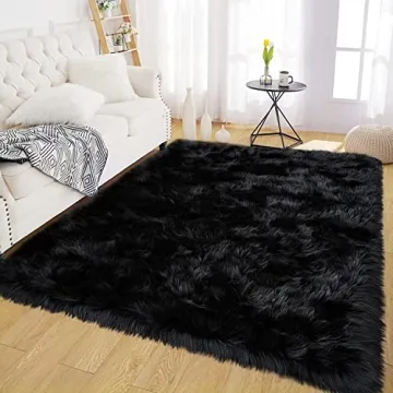 Latepis Shag Rug 6x9 Fluffy Faux Fur for Luxury Decor