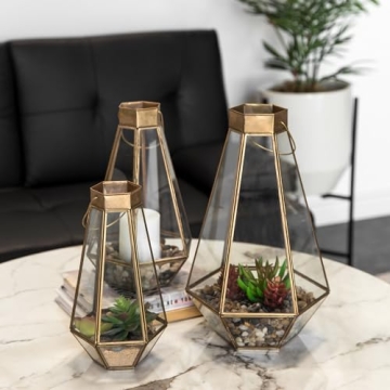 Stylish Modern Decorative Hurricane Lanterns Set of 3