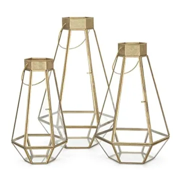 Stylish Modern Decorative Hurricane Lanterns Set of 3