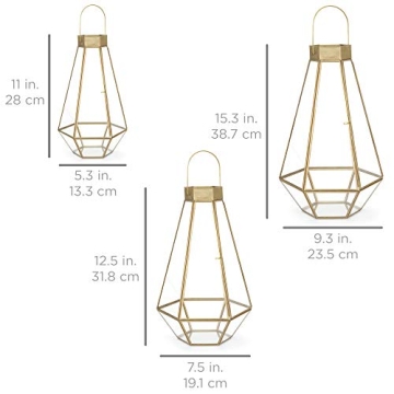 Stylish Modern Decorative Hurricane Lanterns Set of 3