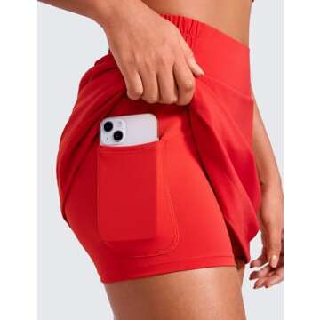 CRZ YOGA Women High Waisted Golf Skirt for Active Lifestyle