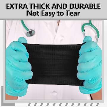 EZEELAI Black Dental Bibs Disposable Dentist Bibs 13" x 18", 50 PCS Patient Bibs Tattoo Paper Npkins 3 Ply Waterproof Dental Bib Sheets Dentist or Medical Tray Cover and Nail Table Cover