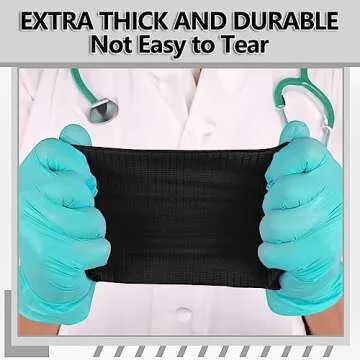 EZEELAI Black Dental Bibs - Waterproof Disposable 50PCS