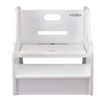 Little Partners Toddler Step Up Stool | 2 Step Adjustable Height for Kitchen, Bathroom or Nursery (S...