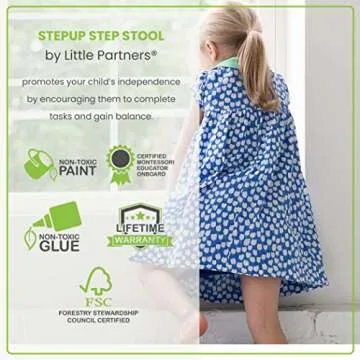 Little Partners Adjustable Toddler Step Stool for Kids