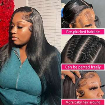 Glueless Lace Front Wigs 20 Inch Natural Look 180% Density