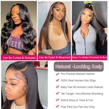 Glueless Lace Front Wigs 20 Inch Natural Look 180% Density