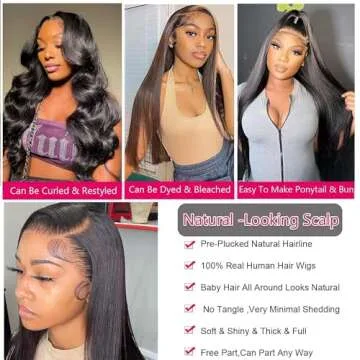 Glueless Lace Front Wigs 20 Inch Natural Look 180% Density