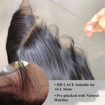 Glueless Lace Front Wigs 20 Inch Natural Look 180% Density