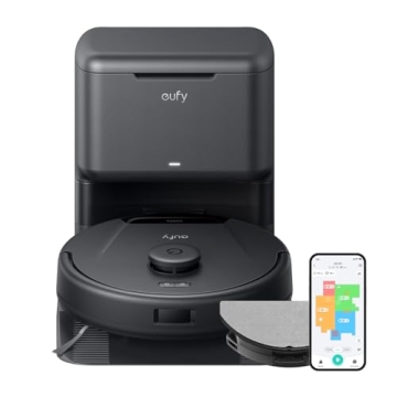 eufy L60 Hybrid Robot Vacuum with Self Empty Station, Hair Detangling Technology, Up to 60 Days of H...