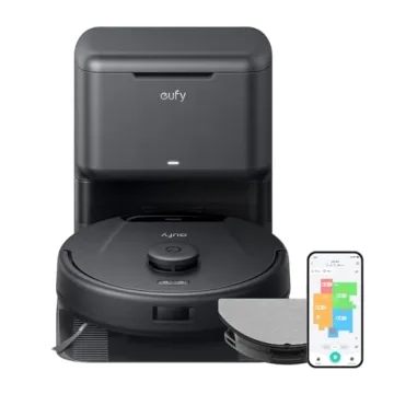 eufy L60 Hybrid Robot Vacuum with Self Empty Station, Hair Detangling Technology, Up to 60 Days of H...