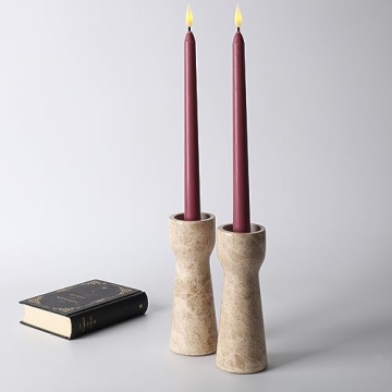 Natural Marble Candle Holders Set Elegant Home Decor