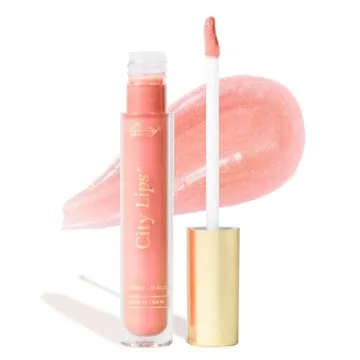 City Beauty City Lips Plumping Lip Gloss South Peach - High-Shine Gloss for Fuller, Younger-Looking ...