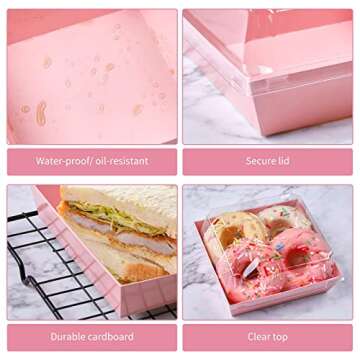 Ocmoiy Clear Lid Charcuterie Boxes for Delicious Treats