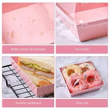Ocmoiy Clear Lid Charcuterie Boxes for Delicious Treats