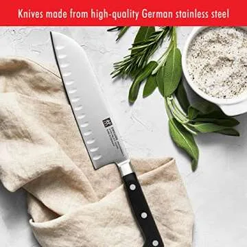 ZWILLING 7-Inch German Santoku Knife for Precision Cooking