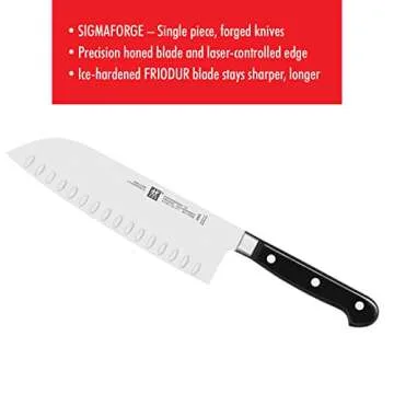 ZWILLING 7-Inch German Santoku Knife for Precision Cooking