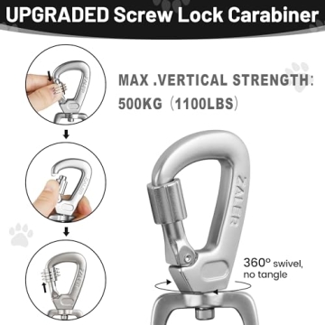 ZALER 50ft Heavy Duty Reflective Dog Training Leash