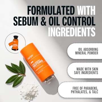 Carpe ~NEW~ Sweat Absorbing Translucent Mineral Powder - Mess-free Loose Powder Makeup That Controls Oil & Sweat Shine - Makeup Setting Powder For Oily Skin - Matte Finish Gentle on Skin