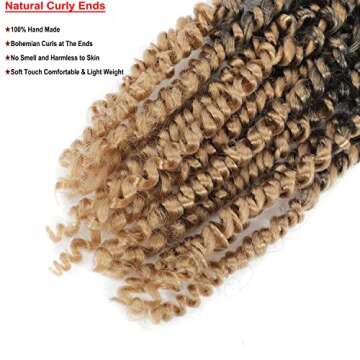 Passion Twist Hair 30 inch Ombre Brown Pre-Twisted Extensions