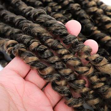 Passion Twist Hair 30 inch Ombre Brown Pre-Twisted Extensions