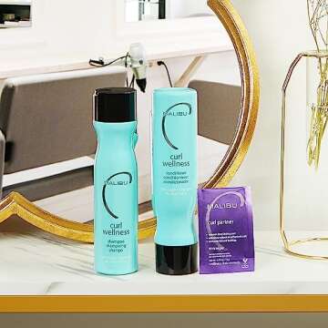 Malibu C Curl Wellness Collection - Curl-Enhancing Shampoo and Conditioner - Hydrating Hair Care with Frizz Control for Natural Curls or Perms - Increases Moisture & Shine