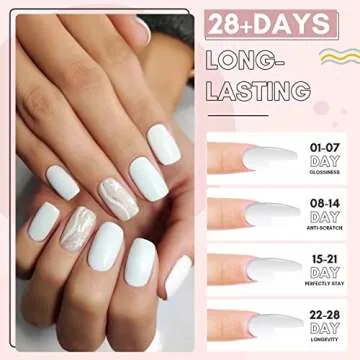 Makartt Poly Nail Gel,White,50ML,Nail Extension Gel for French Manicure Gel Builder Hard Gel for Nails Strengthener-Long-Lasting and Easy to Use Supplies for Salon Nail Art Design Easy DIY at Home