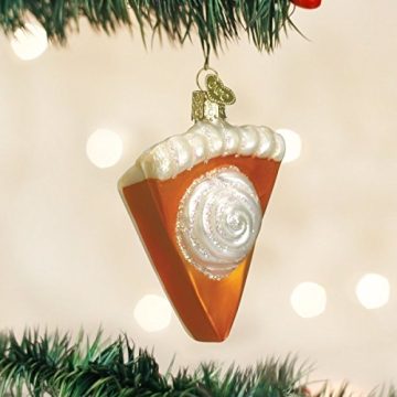 Old World Pumpkin Pie Glass Ornament for Christmas Tree