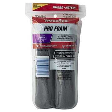 Wooster 5, 6 1/2-Inch RR308-6 1/2 Pro Foam Roller Covers 2-Pack for Perfect Finish