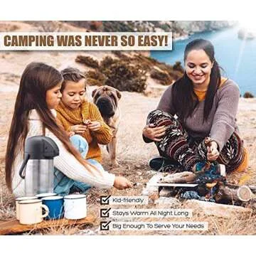 85 oz (2.5L) Coffee Carafe with Pump, Insulated Stainless Steel Coffee Dispenser, Coffee Carafes for Keeping Hot/Cold, Hot Beverage Dispenser for Party