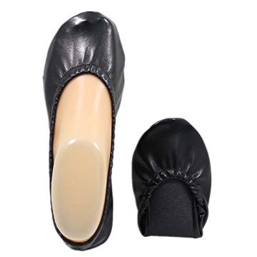 Foldable Purse Flats for Women with Carry Tote Bag