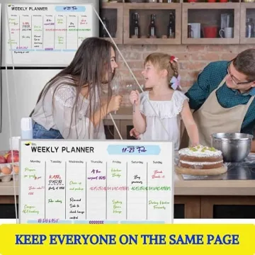 Magnetic Weekly Planner - Vibrant Dry Erase Board 17x12