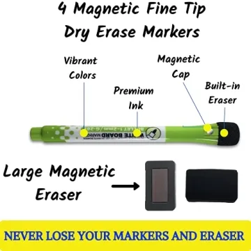 Magnetic Weekly Planner - Vibrant Dry Erase Board 17x12