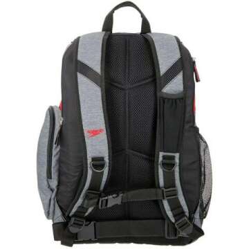 Speedo Teamster 35L Swim Bag - Heather Grey/Red