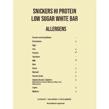 Snickers Bars - Low Sugar High Protein Bars- White Chocolate - 12x57g,12 Count (Pack of 1)