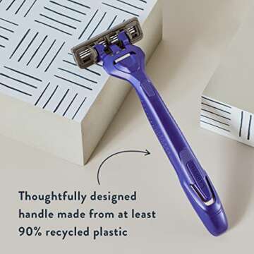 Harry's Men's Disposable Razors, 3-Blade Razors with Lubricating Strip and Pivoting Head, 10 count(Pack of 1)