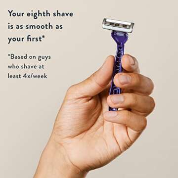 Harry's Men's Disposable Razors, 3-Blade Razors with Lubricating Strip and Pivoting Head, 10 count(Pack of 1)