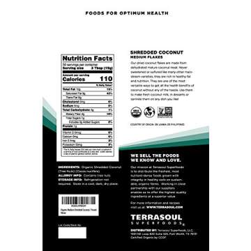 Terrasoul Superfoods Organic Coconut Flakes, 2 Lbs (2 Pack) - Medium Flakes | Unsweetened | Perfect ...