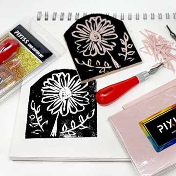 Pixiss Rubber Block Stamp Making Kit for Creative Printmaking