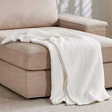 Cooling Waffle Blanket for All Seasons Ideal for Hot Sleepers