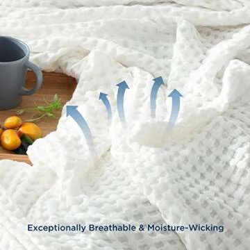 Cooling Waffle Blanket for All Seasons Ideal for Hot Sleepers